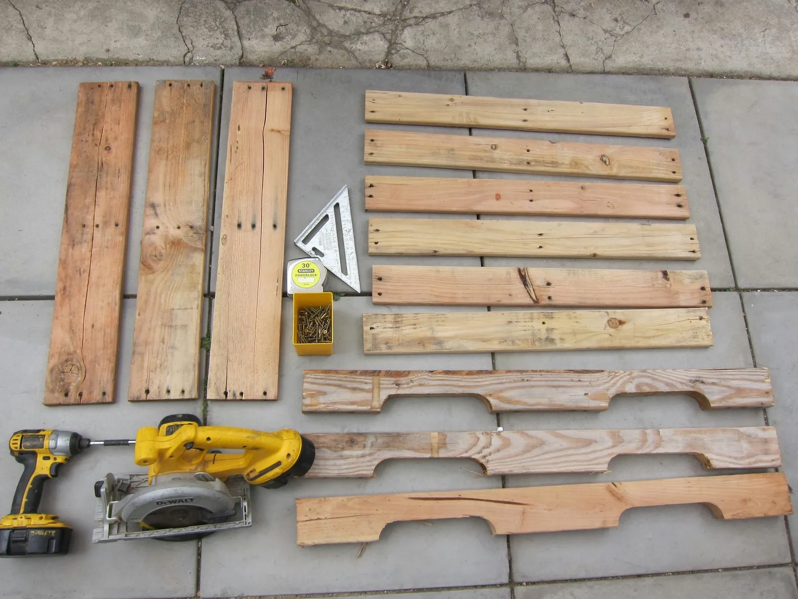 Sorting out salvaged wood