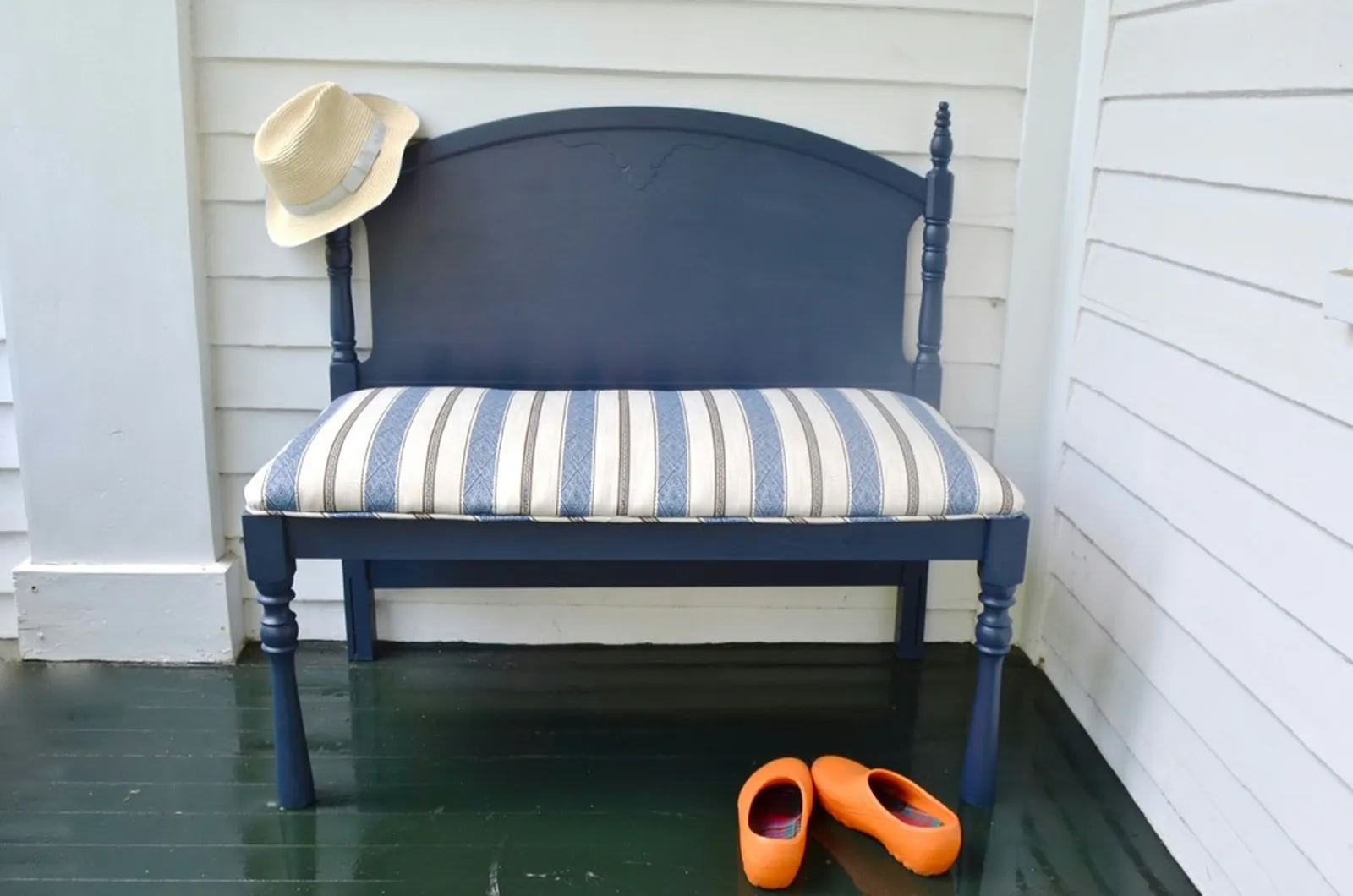 headboard turned chic upholstered bench