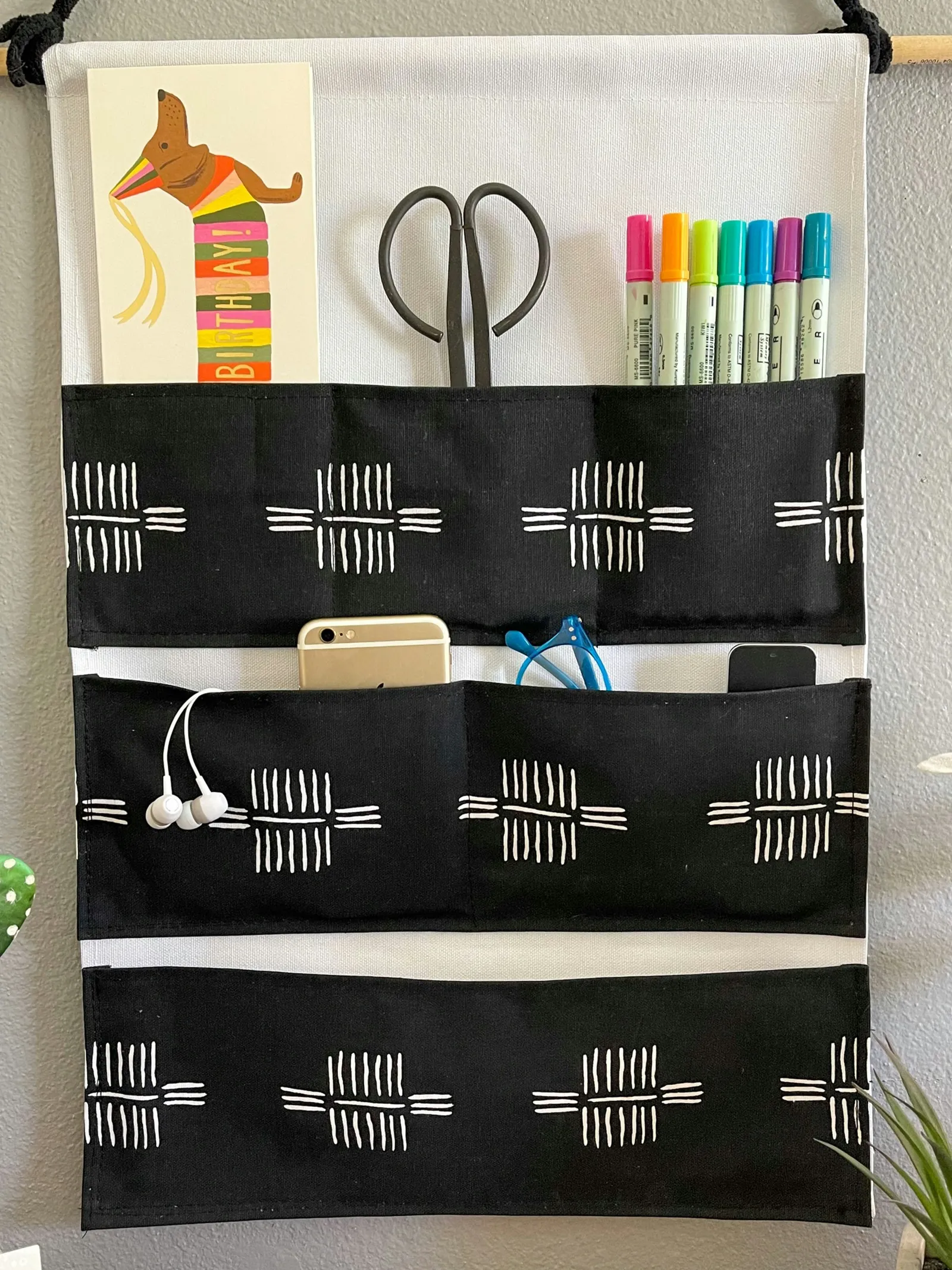 closeup of pocket organizer