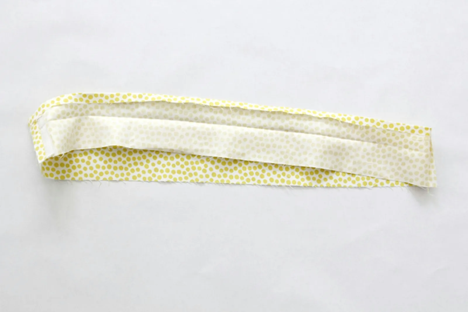 Preparing to iron the lining side of the waistband