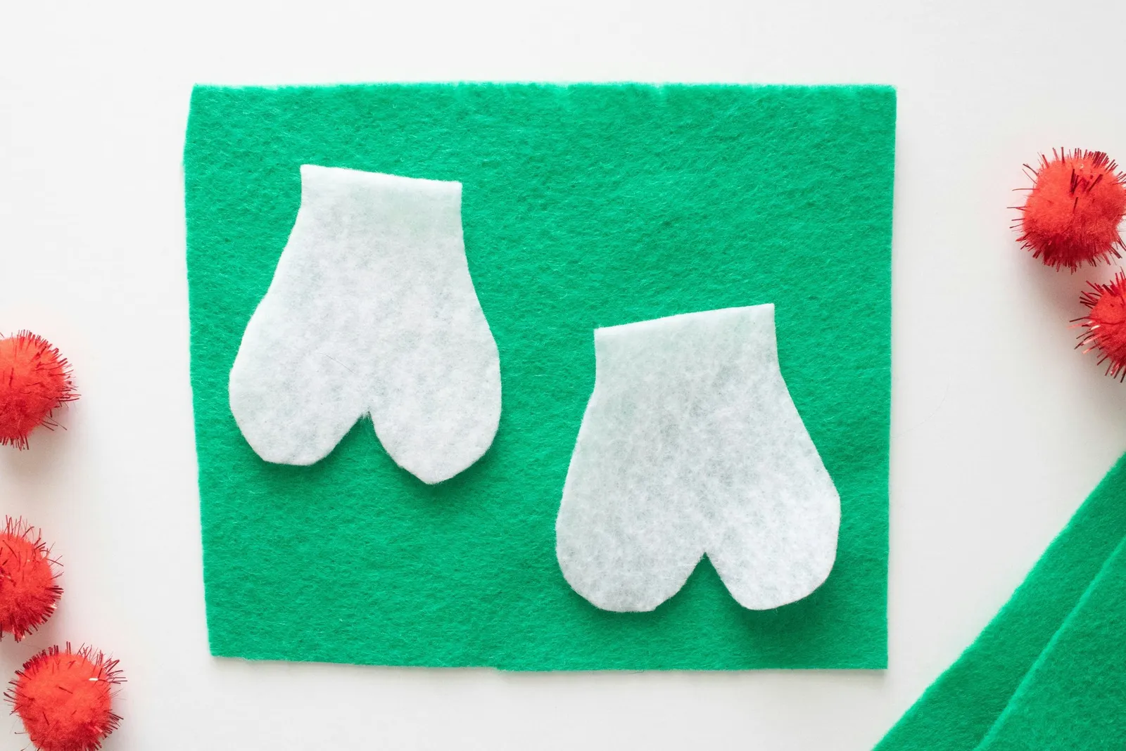 Felt for holiday turkey slippers