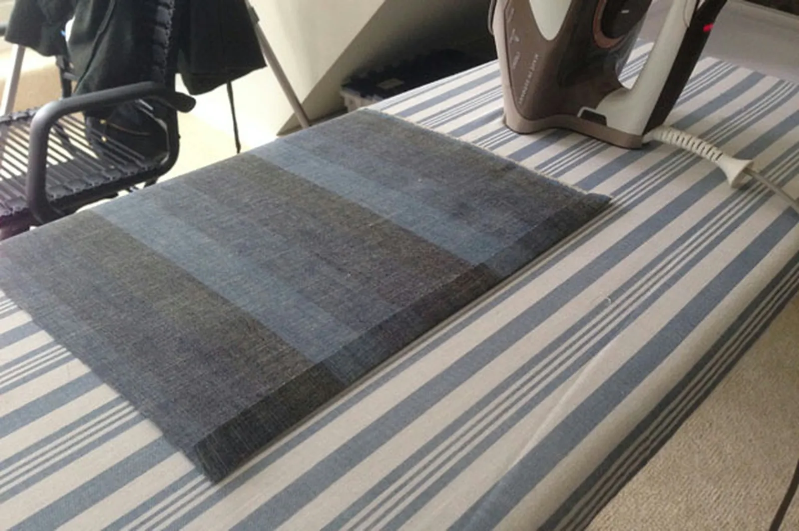 Fold back the seam allowance and iron flat.