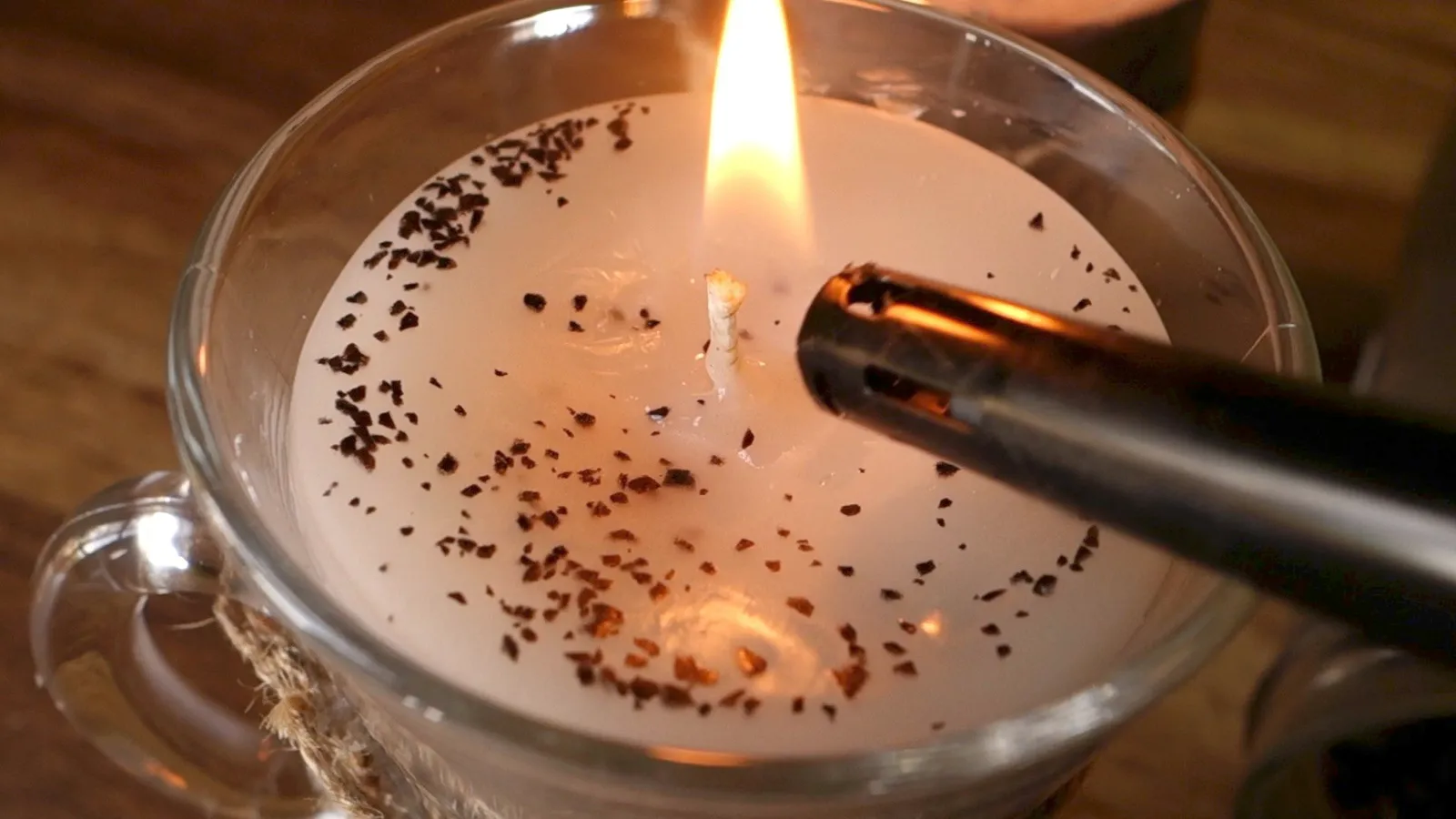 DIY Coffee-Scented Candles from Leftover Wax