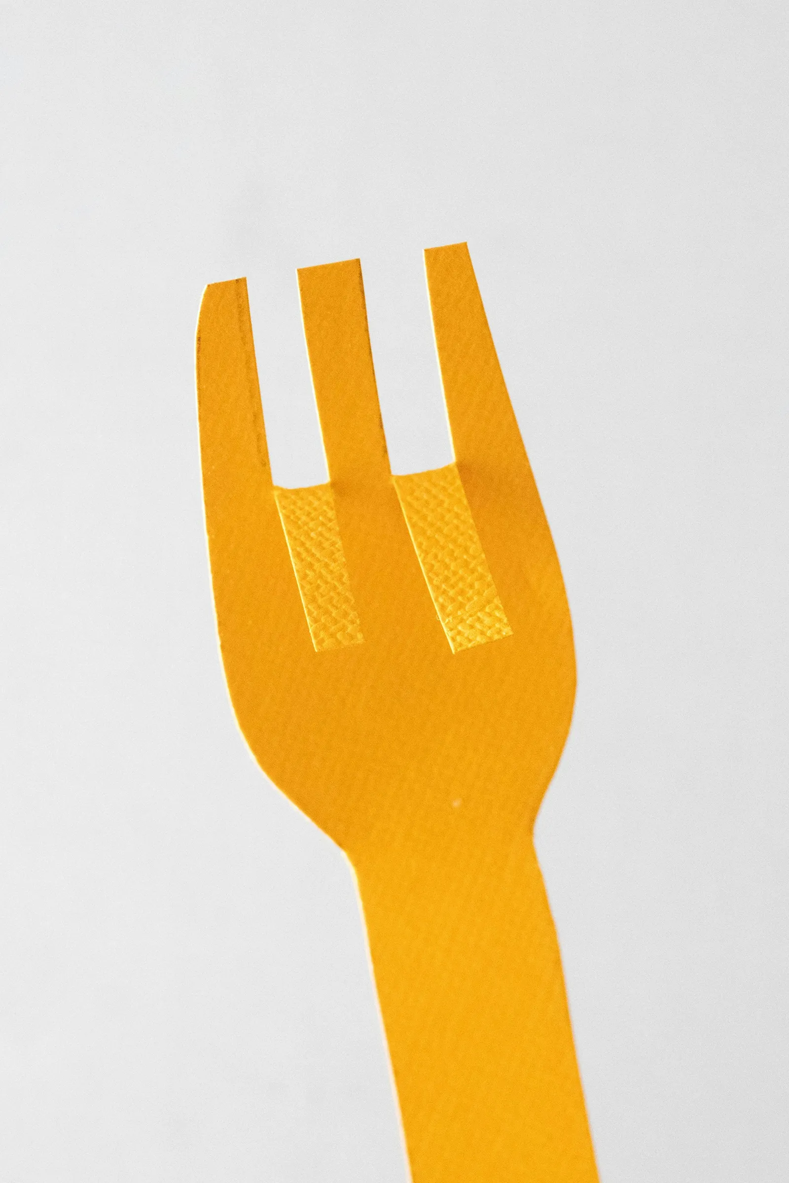 Cut tines on paper fork