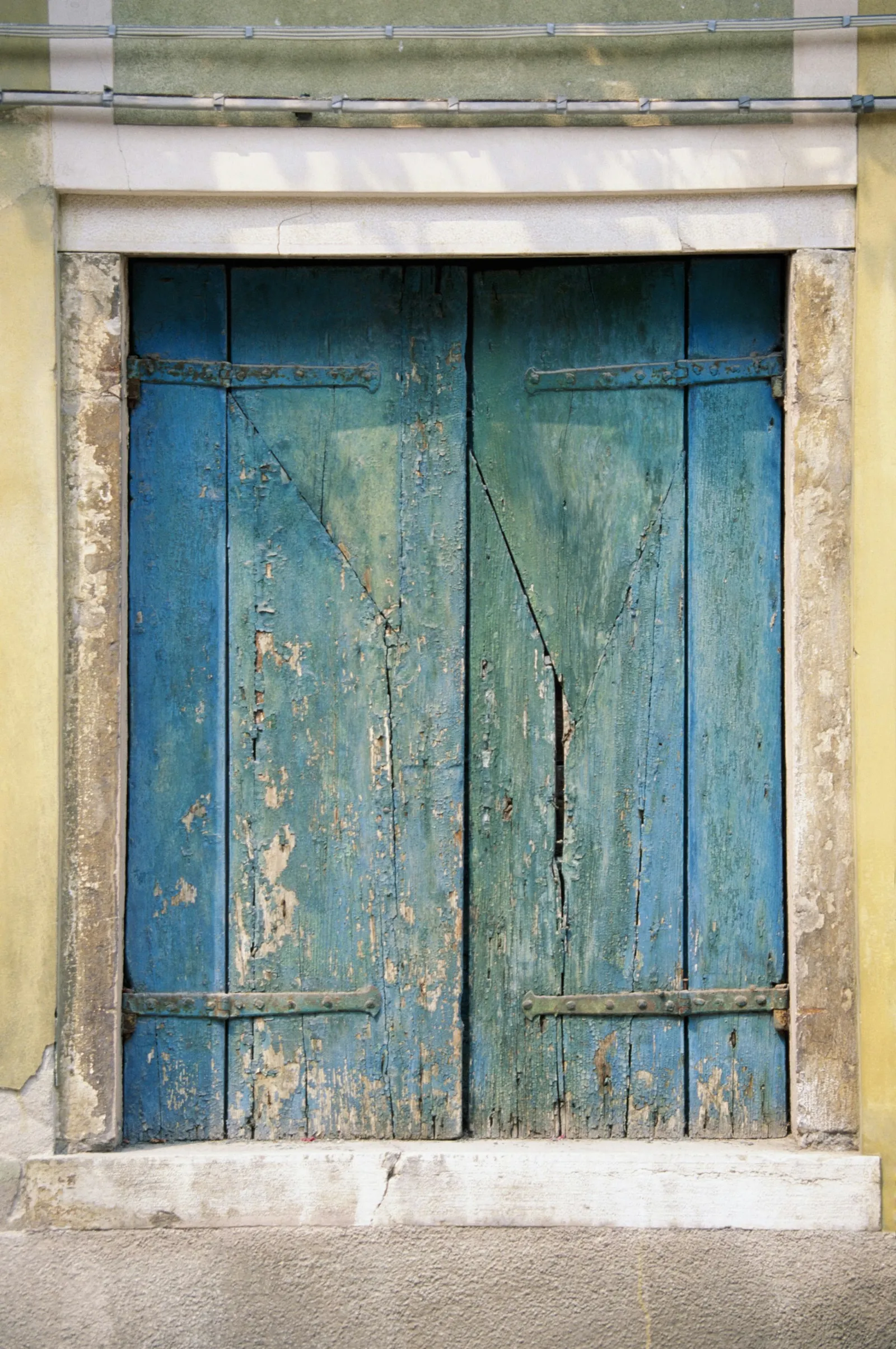 Aging Window Frames with Paint and Sandpaper